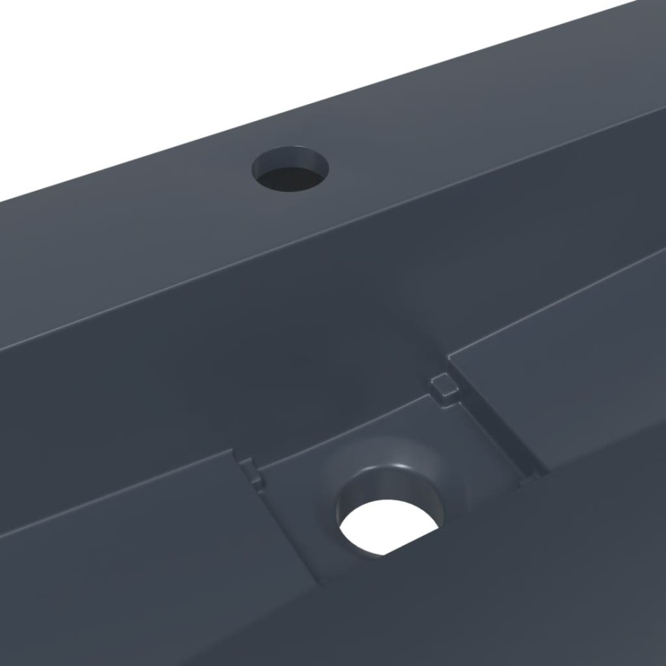 Lavabo de fundición de mineral/mármol antracita 120x46x11