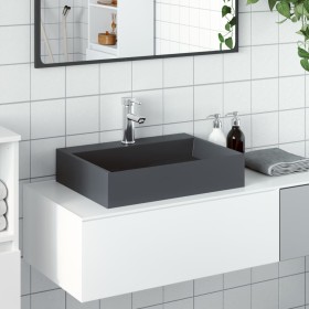 Lavabo de fundición de mineral/mármol antracita 50x38x13