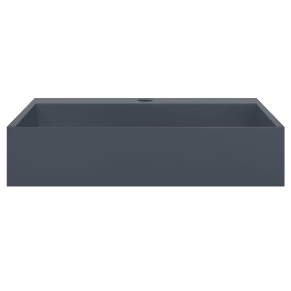 Lavabo de fundición de mineral/mármol antracita 50x38x13