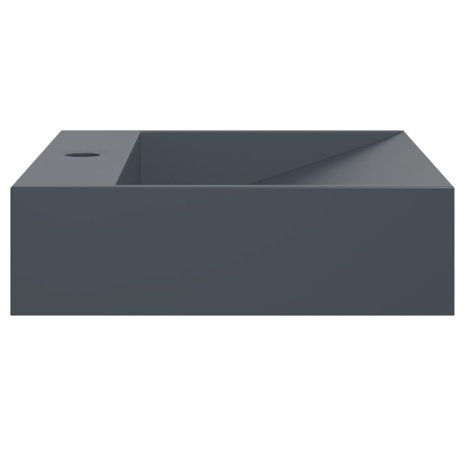 Lavabo de fundición de mineral/mármol antracita 50x38x13