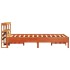 Cama sin colchón madera maciza de pino marrón cera 100x200