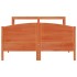 Cama sin colchón madera maciza de pino marrón cera 120x200