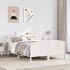 Estructura de cama sin colchón madera de pino blanca 140x200