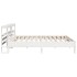 Estructura de cama sin colchón madera maciza blanca 200x200