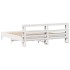 Estructura de cama sin colchón madera maciza blanca 200x200