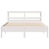 Estructura de cama sin colchón madera de pino blanca 140x190