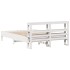 Estructura de cama sin colchón madera de pino blanca 140x190
