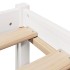 Estructura de cama sin colchón madera de pino blanca 140x190