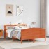 Estructura de cama sin colchón madera maciza marrón 120x190