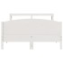 Estructura de cama sin colchón madera de pino blanca 140x190
