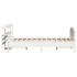 Estructura de cama sin colchón madera de pino blanca 140x190