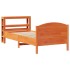 Estructura de cama sin colchón madera maciza marrón 75x190