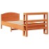 Estructura de cama sin colchón madera maciza marrón 75x190