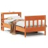 Cama sin colchón madera maciza de pino marrón cera 100x200
