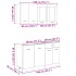 Set de muebles de cocina 4 pzas madera ingeniería roble
