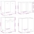 Set de muebles de cocina 4 pzas madera ingeniería roble