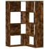 Estantería esquina 4 niveles madera roble ahumado 85x85x140