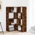 Estantería esquina 4 niveles madera roble ahumado 85x85x140