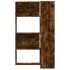 Estantería esquina 4 niveles madera roble ahumado 85x85x140