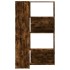 Estantería esquina 4 niveles madera roble ahumado 85x85x140