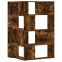 Estantería esquina 4 niveles madera roble ahumado 85x85x140