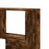 Estantería esquina 4 niveles madera roble ahumado 85x85x140