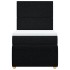 Cama box spring con colchón tela negro 80x200