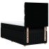 Cama box spring con colchón tela negro 80x200