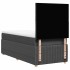 Cama box spring con colchón tela gris oscuro 90x200