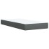 Cama box spring con colchón tela gris oscuro 90x200