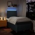 Cama box spring con colchón tela azul 120x190