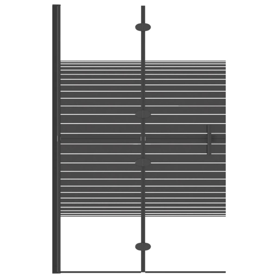 Mampara de ducha plegable ESG negro 80x140