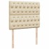 Cama box spring con colchón tela color crema 120x190