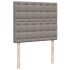 Cama box spring con colchón tela gris taupe 120x190