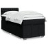 Cama box spring con colchón tela negro 80x200