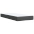 Cama box spring con colchón tela gris oscuro 80x200