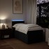 Cama box spring con colchón tela negro 90x190