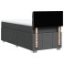 Cama box spring con colchón tela gris oscuro 90x190