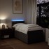 Cama box spring con colchón tela marrón oscuro 90x190