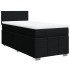 Cama box spring con colchón tela negro 90x200