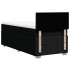 Cama box spring con colchón tela negro 90x200