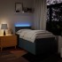 Cama box spring con colchón tela azul 90x200