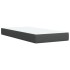 Cama box spring con colchón tela gris oscuro 90x200