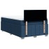 Cama box spring con colchón tela azul 120x200