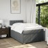 Cama box spring con colchón tela gris oscuro 120x200