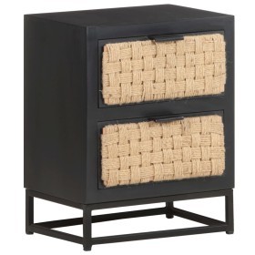 Mesita de noche de madera maciza de mango 40x30x50
