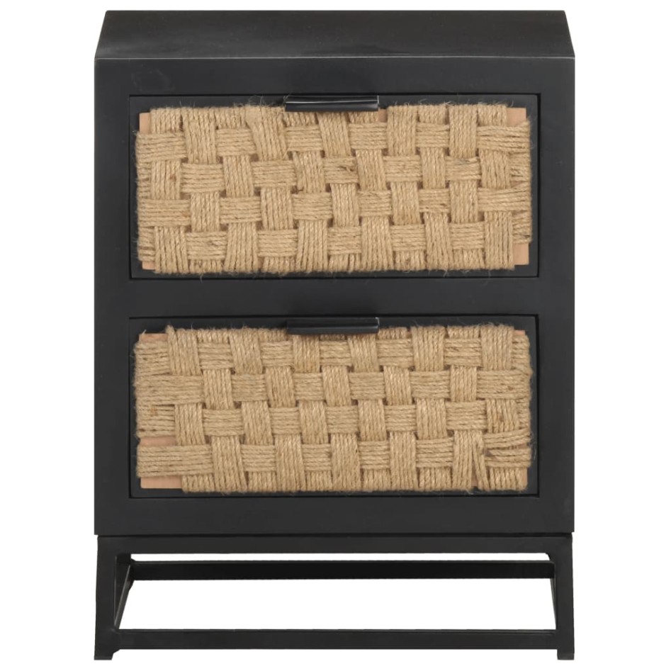 Mesita de noche de madera maciza de mango 40x30x50