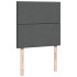 Cama box spring con colchón tela gris oscuro 80x200