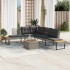 Set sofás jardín y cojines 2 pzas ratán sintético acacia