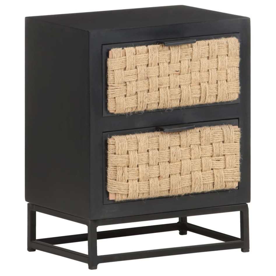 Mesita de noche de madera maciza de mango 40x30x50